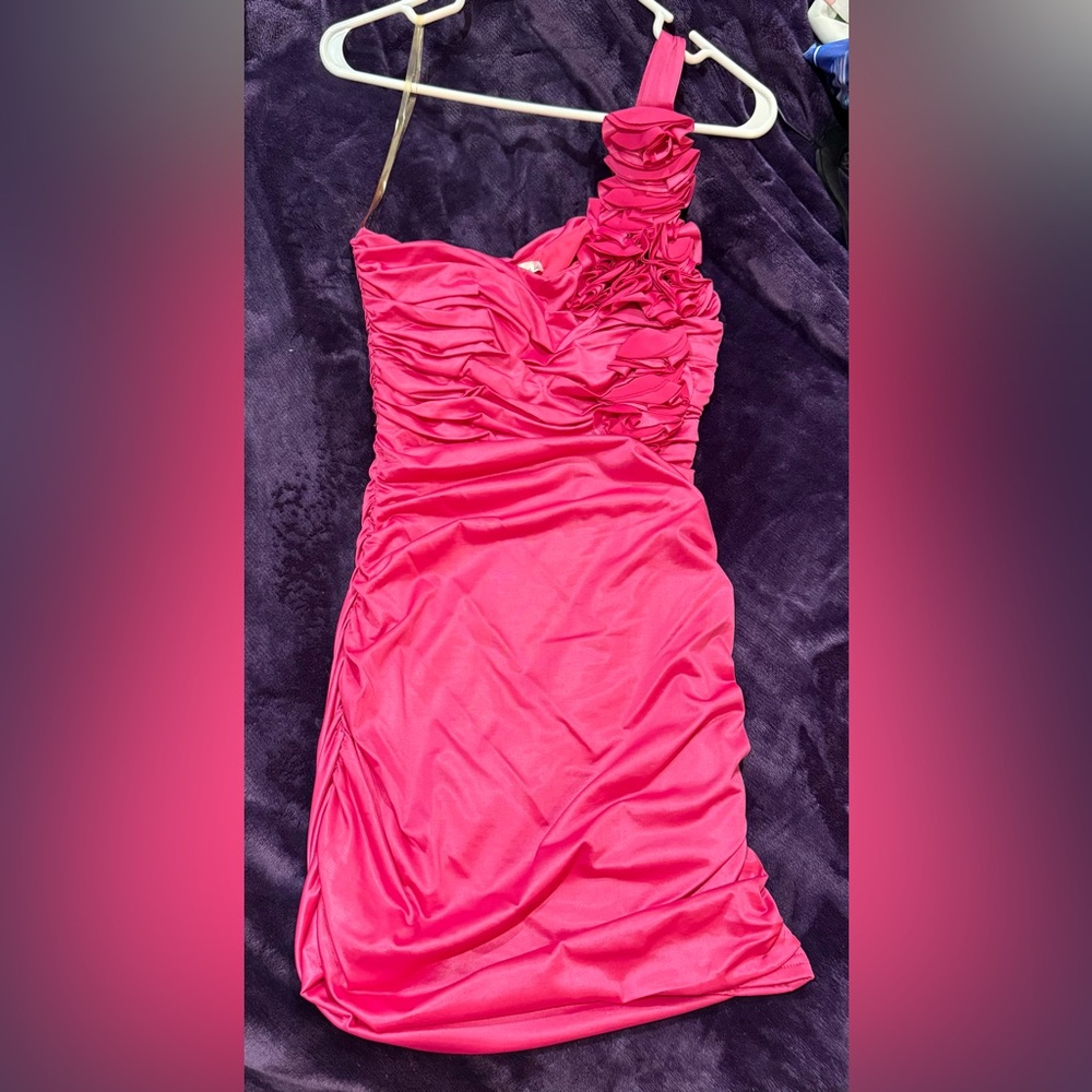 DO+BE One Shoulder Pink Dress